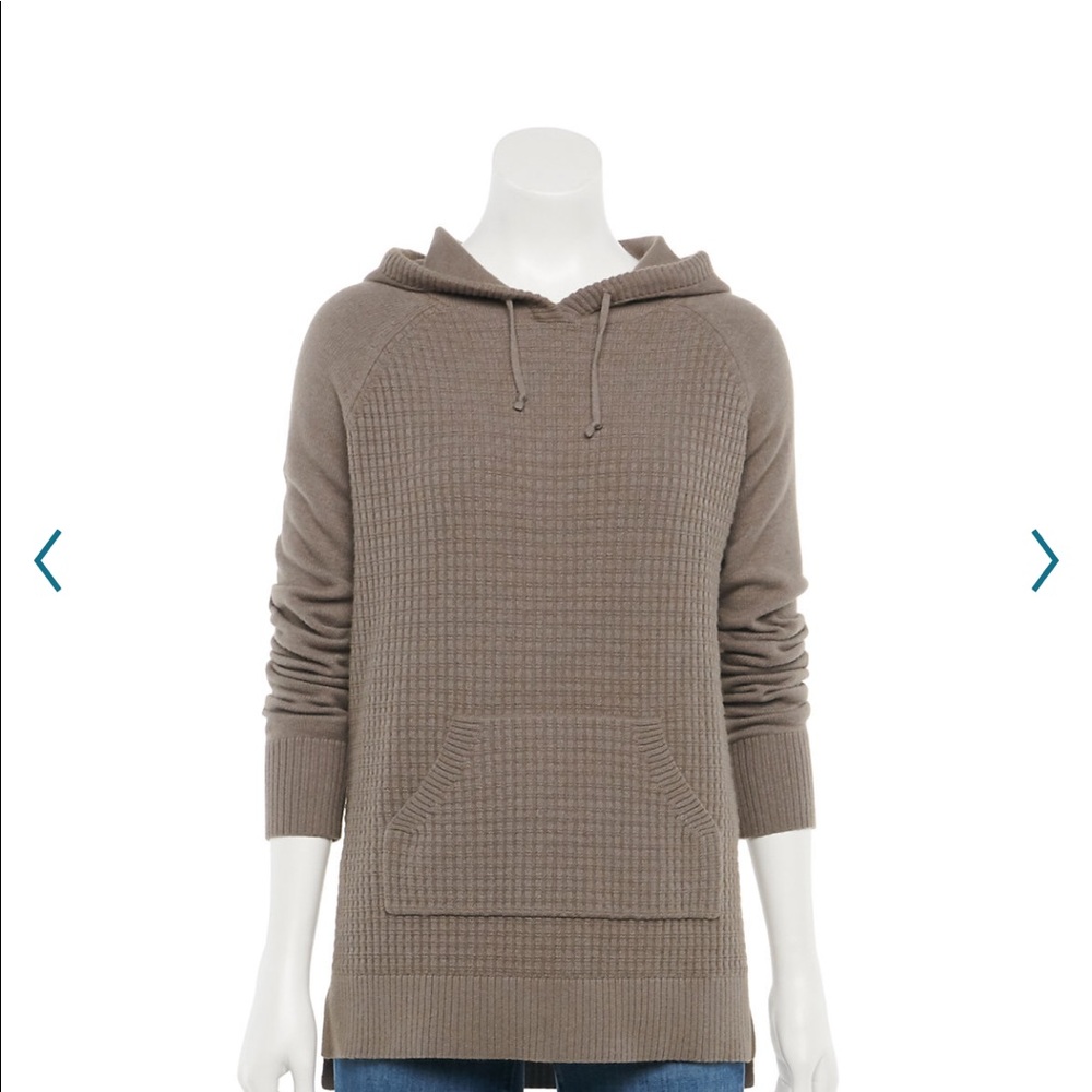 NWOT $18 Sonoma hooded sweater otter brown XXL